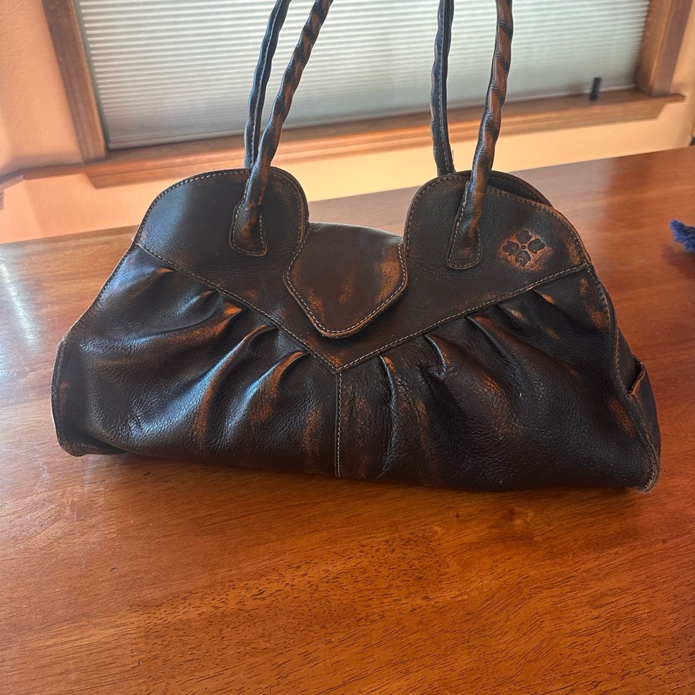Patricia Nash Vintage Brown Leather Shoulder Bag